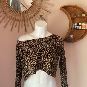 Cheetah print cropped top Paceun
